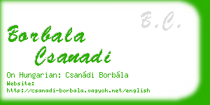 borbala csanadi business card