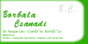 borbala csanadi business card